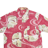 UNIONBAY Mens Hawaiian Shirt Red Crazy Pattern L
