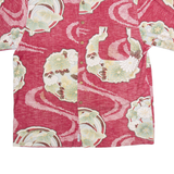 UNIONBAY Mens Hawaiian Shirt Red Crazy Pattern L