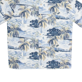 NATURAL ISSUE Mens Hawaiian Shirt Blue Crazy Pattern S