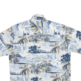 NATURAL ISSUE Mens Hawaiian Shirt Blue Crazy Pattern S