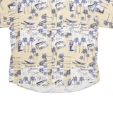 NATURAL ISSUE Mens Hawaiian Shirt Beige Crazy Pattern 2XL