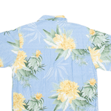 JOE MARLIN Mens Hawaiian Shirt Blue Floral M