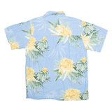 JOE MARLIN Mens Hawaiian Shirt Blue Floral M