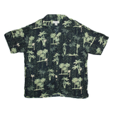 SUN CASUALS Mens Hawaiian Shirt Black Crazy Pattern XL