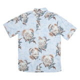 BATIK BAY Mens Hawaiian Shirt Blue Crazy Pattern S