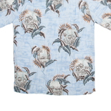 BATIK BAY Mens Hawaiian Shirt Blue Crazy Pattern S