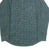 WINDRIDGE Mens Shirt Green 90s Diamond Long Sleeve M