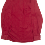 WRANGLER Mens Plain Shirt Red 90s Long Sleeve S