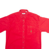BUGLE BOY Mens Plain Shirt Red 90s XL