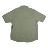 WRANGLER Mens Plain Shirt Green 90s XL