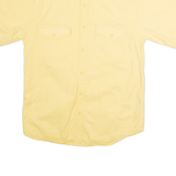 FADED GLORY Mens Plain Shirt Yellow 90s S