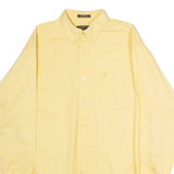 ALEXANDER JULIAN Mens Plain Shirt Yellow 90s Long Sleeve L