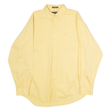 ALEXANDER JULIAN Mens Plain Shirt Yellow 90s Long Sleeve L
