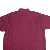 WRANGLER Mens Plain Shirt Maroon 90s XL