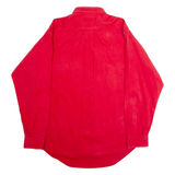 AMERICAN OUTPOST Mens Plain Shirt Red 90s Long Sleeve L