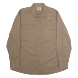 WRANGLER Mens Plain Shirt Brown Long Sleeve XL