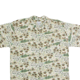 NORTHWEST BLUE Mens Hawaiian Shirt Green 90s Floral XL