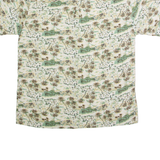 NORTHWEST BLUE Mens Hawaiian Shirt Green 90s Floral XL