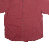 WRANGLER Mens Plain Shirt Red 90s XL