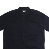 PENMANS Mens Plain Shirt Black 90s L