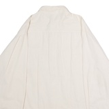 WINSTON SELECT TRADING CO Mens Plain Shirt Cream 90s Long Sleeve L