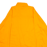 BLUE CONNECTION Mens Plain Shirt Orange 90s Long Sleeve L