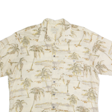 CROSSINGS Mens Hawaiian Shirt Cream 90s Floral XL