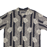 OCEAN PACIFIC Mens Hawaiian Shirt Black 90s Floral L