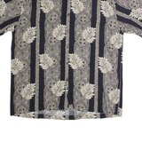 OCEAN PACIFIC Mens Hawaiian Shirt Black 90s Floral L
