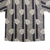 OCEAN PACIFIC Mens Hawaiian Shirt Black 90s Floral L