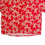PARADISE FOUND Mens Hawaiian Shirt Red 90s Floral 3XL