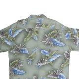 CAMPIA MODA Mens Hawaiian Shirt Green 90s Floral XL