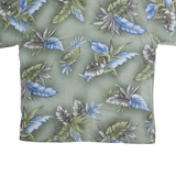 CAMPIA MODA Mens Hawaiian Shirt Green 90s Floral XL