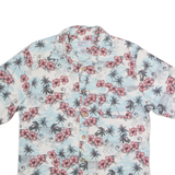 GROOVY BAY Mens Hawaiian Shirt Blue 90s Floral M