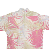 TROPICANA Pullover Mens Hawaiian Shirt Pink 90s Floral L