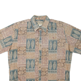 COOKE STREET Mens Shirt Brown Crazy Pattern L