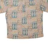 COOKE STREET Mens Shirt Brown Crazy Pattern L