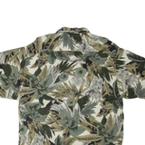 LB Mens Hawaiian Shirt Green Floral L
