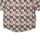 CROSSINGS Mens Hawaiian Shirt Beige Crazy Pattern XL