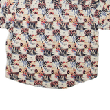 CROSSINGS Mens Hawaiian Shirt Beige Crazy Pattern XL