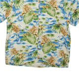 ISLAND SHORES Mens Hawaiian Shirt Blue Crazy Pattern XL