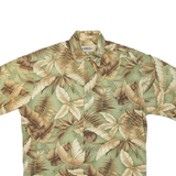 CAMPIA Mens Hawaiian Shirt Green Floral M
