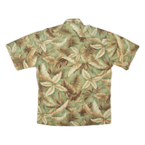 CAMPIA Mens Hawaiian Shirt Green Floral M