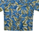 HUNT CLUB Mens Hawaiian Shirt Blue Floral M