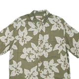 CARIBBEAN Mens Hawaiian Shirt Green Floral M