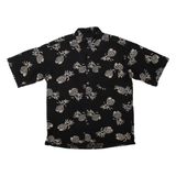 SILK ICON Pineapple Womens Shirt Black M