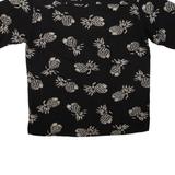SILK ICON Pineapple Womens Shirt Black M