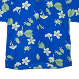 Mens Hawaiian Shirt Blue Floral M
