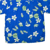 Mens Hawaiian Shirt Blue Floral M