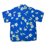Mens Hawaiian Shirt Blue Floral M